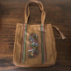 Imitation Leather Shoulder Bag Vintage from 1980s